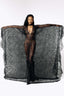 Azrael Black Beaded Bat Wing Dress