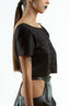 Cemetery Lily Cross Crop Top