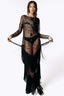 Morta Beaded Cross Fringe Dress