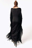 Revenant Black Dress with Fringe Details