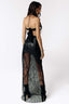 Yama Cactus Leather and Beaded Skirt
