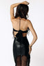 Yama Cactus Leather and Beaded Skirt