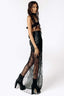 Yama Cactus Leather and Beaded Skirt