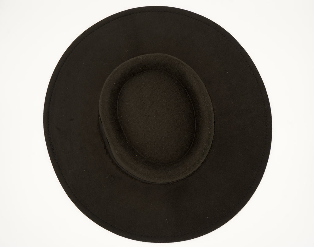 Black Gothic Flat Brim Hat