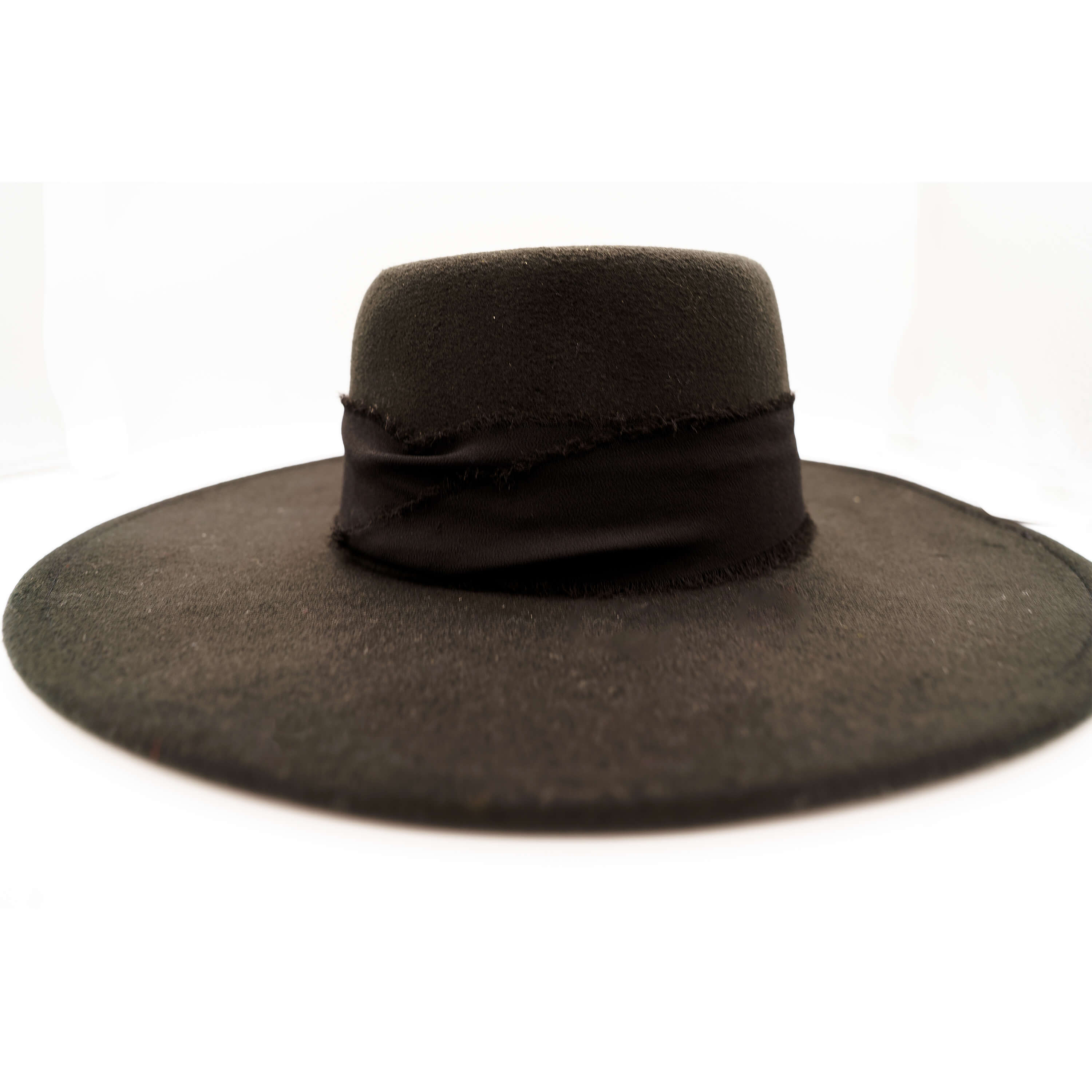 Black Wide Brim Hat | Sustainable Fashion Accessory | SCATHED