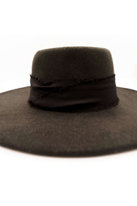 Black Gothic Flat Brim Hat