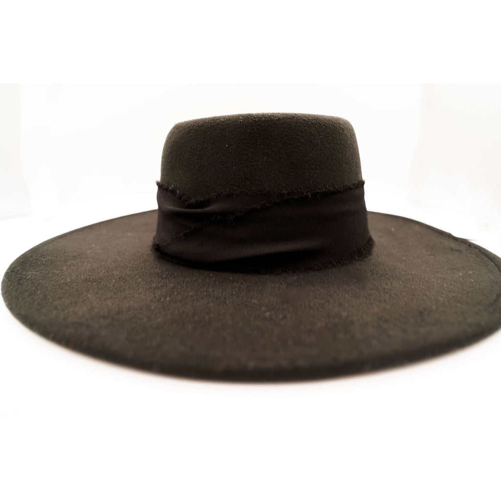 Black Gothic Flat Brim Hat