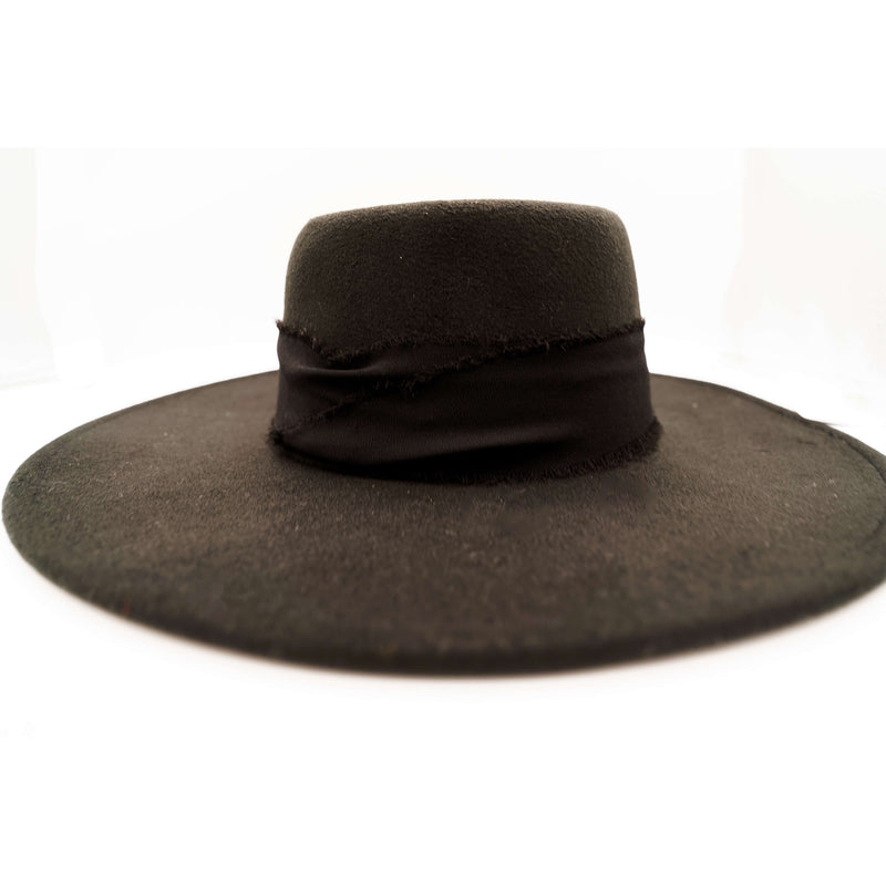 Black Gothic Flat Brim Hat