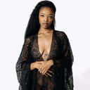 Azrael Black Beaded Gown