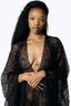 Azrael Black Beaded Bat Wing Dress
