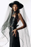 Black Gothic Flat Brim Hat