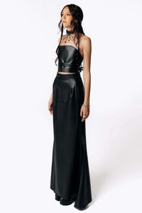 Grim Cactus Leather Maxi Skirt