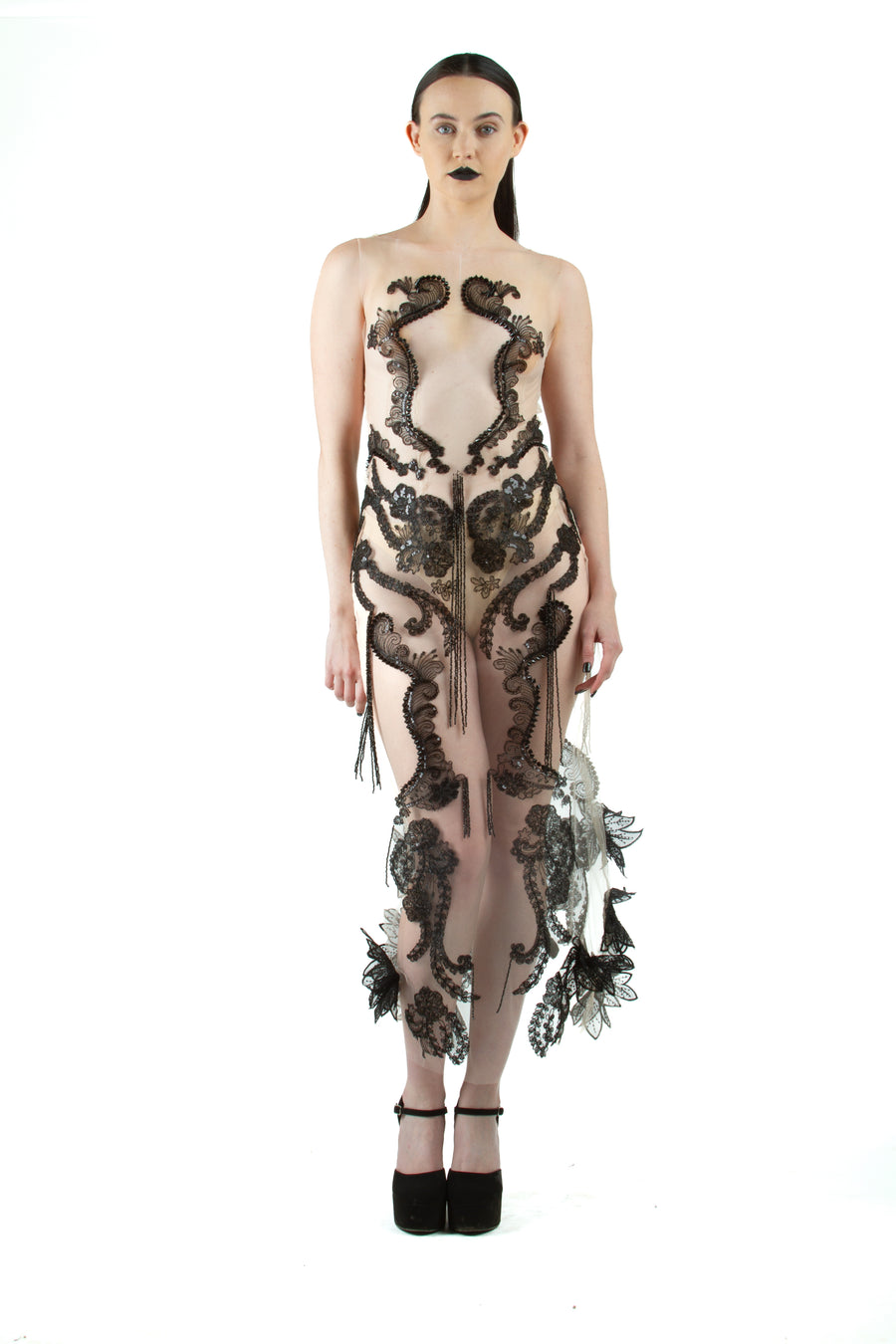 Queen of the Night Sheer Maxi Dress