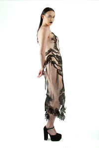 Queen of the Night Sheer Maxi Dress