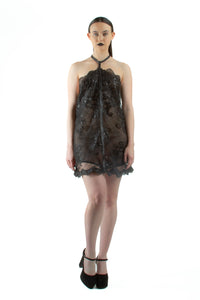 Black Calla Lily Lace Dress