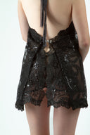 Black Calla Lily Lace Dress