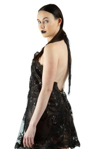 Black Calla Lily Lace Dress