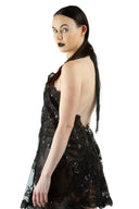 Black Calla Lily Lace Dress