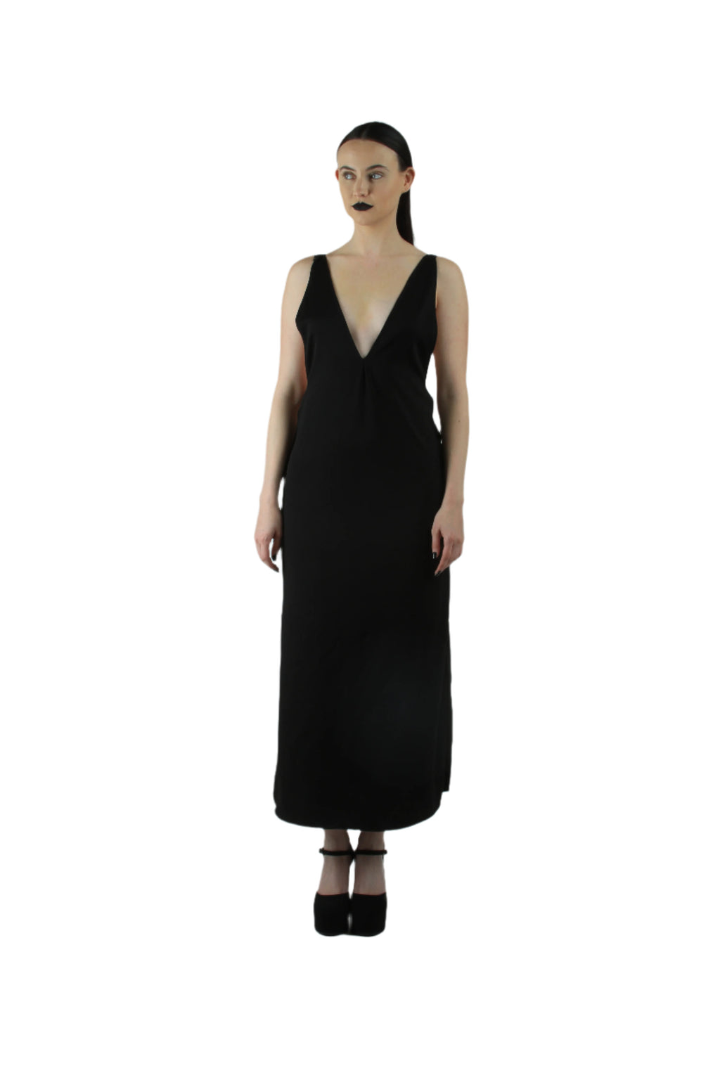 Black Star Backless Maxi Dress