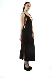 Black Star Backless Maxi Dress