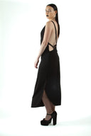 Black Star Backless Maxi Dress