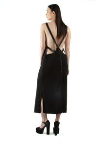 Black Star Backless Maxi Dress