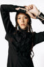 Mors Dress - Black Bamboo Cotton and Cactus Leather