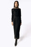 Mors Dress - Black Bamboo Cotton and Cactus Leather