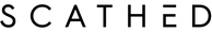 SCATHED Fashion logo in black on transparent background
