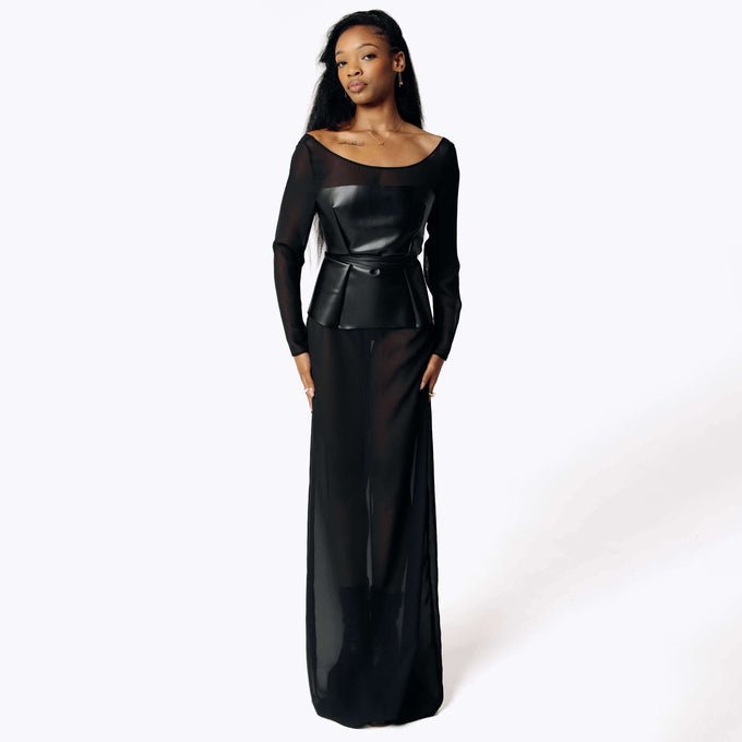Samhanach Sheer Chiffon Gown