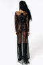 Thanatos Beaded Gown with Rhinestone Spine