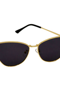 Gold-framed Venin cat eye sunglasses with black lenses from SCATHED's Fall Winter 2025 Reaper collection.