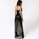 Yama Cactus Leather and Beaded Skirt