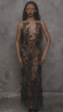 Nyx Floral Lace Illusion Dress