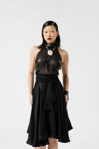 Etherial Descent Chiffon Halter Top