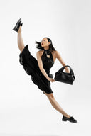 Possession Black Faux Leather Bag