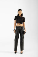 Cemetery Lily Cross Crop Top