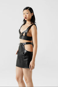 Trinity Cactus Leather Harness Bralette