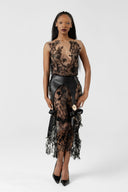 Nyx Floral Lace Illusion Dress