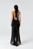Fade Into Black Chiffon Maxi Dress