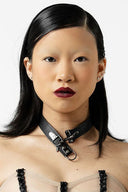 Cactus Leather Aviation Hook Choker and Bracelet