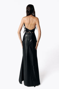 Grim Cactus Leather Maxi Skirt