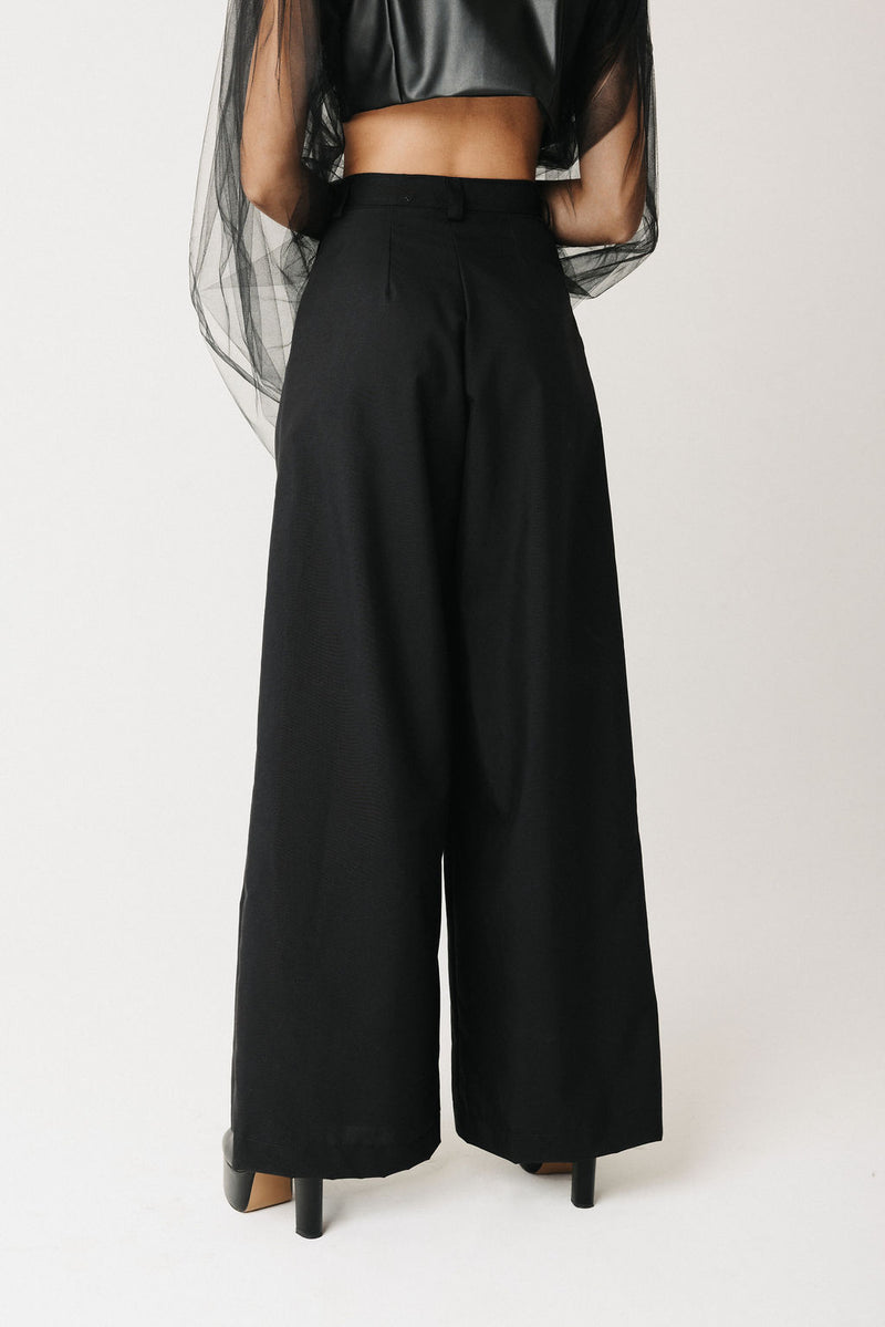 Wide-Leg Bamboo Cotton Trousers