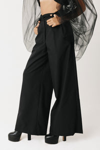 Wide-Leg Bamboo Cotton Trousers