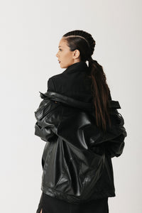 Cactus Leather Bomber Jacket