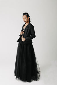 Onyx Blazer | Collarless Bamboo Cotton Blazer