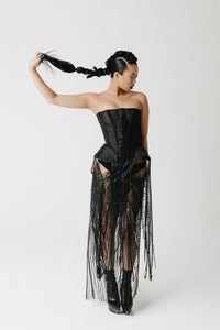 Boudica Hand-Beaded Corset Gown